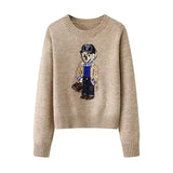Phatbird Autumn Winter Pullover Sweater Women Cashmere Knitwear Tops Bear Print