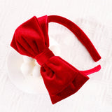 Double-Layer Velvet Bow Headband