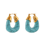 Chunky Acrylic Resin Hoop Earrings