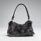 Winter Fox Fur Women's Fashion Bag