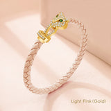 Phatbird Moonlight Cheetah Braided Leather Bracelet