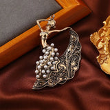 Phatbird Vintage Gold Dancing Lady Crystal Brooch Pin