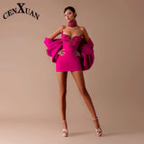 Phatbird Crimson Siren Rhinestone Mini Dress