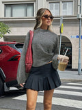 Phatbird Slate Chill Oversized Knit Crop Top