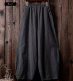 Phatbird cotton wide leg bloomer trousers with high elasticated waist - view 12