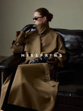 Phatbird belted longline khaki trench coat, double breasted
