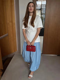 Phatbird cotton lantern wide leg trousers with elasticated waist - view 4
