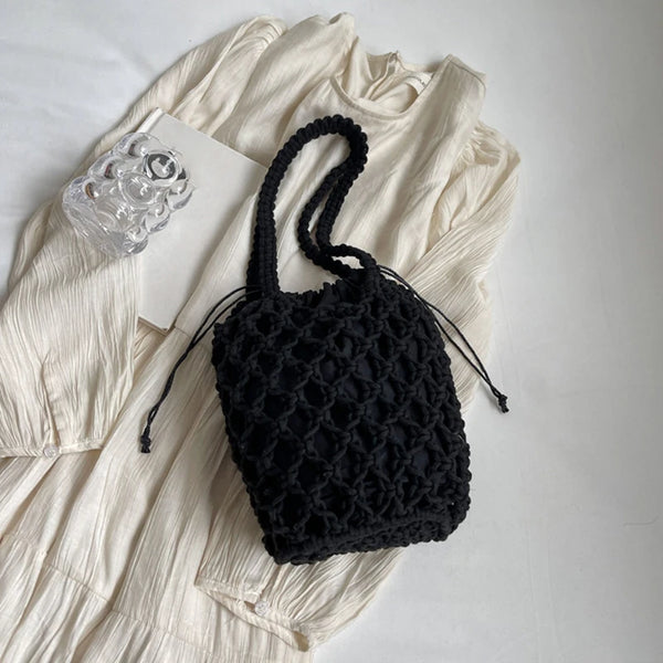 Phatbird Woven Rope Mesh Bucket Beach Tote