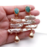 Phatbird Pearl Green Stud Earrings