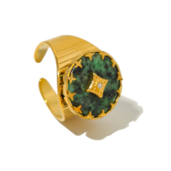 Phatbird Vintage Gold Plated Stainless Steel Ring