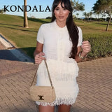 Elegant Knit Tassel Suit