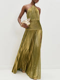 Phatbird Halter Maxi Sleeveless  Dress