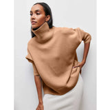 Phatbird Velvet-Touch Ruched Mock Neck Sweater