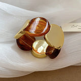 Phatbird Smudged Resin Geometric Bracelet