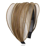 Phatbird Luxury Mesh Pleated Wide-Brimmed Headband