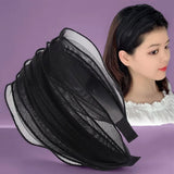 Phatbird Luxury Mesh Pleated Wide-Brimmed Headband