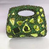 Phatbird Green Big Stone Diamond Clutch Bag