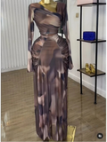 Phatbird Tie Dye Ruched Maxi Dress
