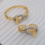 Phatbird Buckle Bracelets and Ring Stainless Steel Set