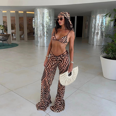 Phatbird 3-Piece Leopard Print Bikini Set