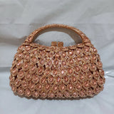 Phatbird Rose gold Rhinestone Clutch Bag