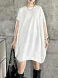Black White One Size Mini Dress