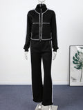 Phatbird Pearl-Trim Wide-Leg Trouser Co-ord Set