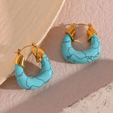 Chunky Acrylic Resin Hoop Earrings