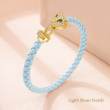 Phatbird Moonlight Cheetah Braided Leather Bracelet