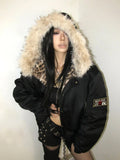 Phatbird Harajuku Leopard-Print Moto Jacket