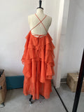 Phatbird Floral Maxi Dress Loose Pleated Hem Halter Robes Sleeveless