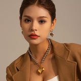 Phatbird 18k Gold Plated Stainless Steel Round Bead Jewelry Gift