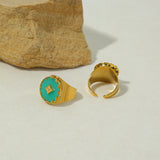 Phatbird Vintage Gold Plated Stainless Steel Ring
