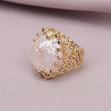 Phatbird White Coin Pearl Ring