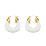 Chunky Acrylic Resin Hoop Earrings