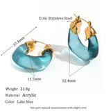 Chunky Acrylic Resin Hoop Earrings