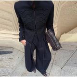 Phatbird Velvet-Spliced Napoleon Cropped Jacket