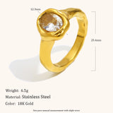 Phatbird Luxury Irregular Stainless Steel Ring