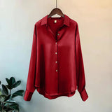 Phatbird Crimson Satin Luxe Shirt