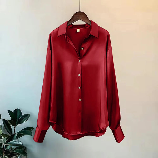 Phatbird Crimson Satin Luxe Shirt