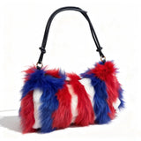 Winter Fox Fur Women's Fashion Bag
