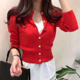 Phatbird Round Neck Button Knit Cardigan