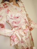 Phatbird Floral V-Neck Mermaid Ruffle-Hem Gown
