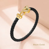 Phatbird Moonlight Cheetah Braided Leather Bracelet