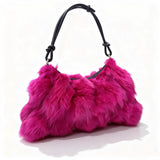 Winter Fox Fur Women's Fashion Bag