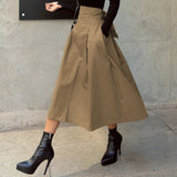 Black Korean Fashion Big Skirt