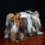 Designer Luxury Soft Fox Hair Handbag