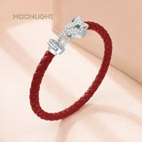 Phatbird Moonlight Cheetah Braided Leather Bracelet