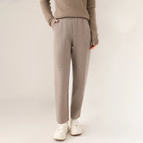 Wool autumn and winter high waisted small leg pants