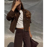 Phatbird brown padded jacket with oversized pockets and high funnel neck - view 3